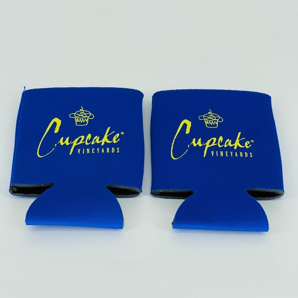 Cupcake Wine / Vineyards  Beer Bottle / Soda Can Koozies - Set of 2 - New - Picture 9 of 10